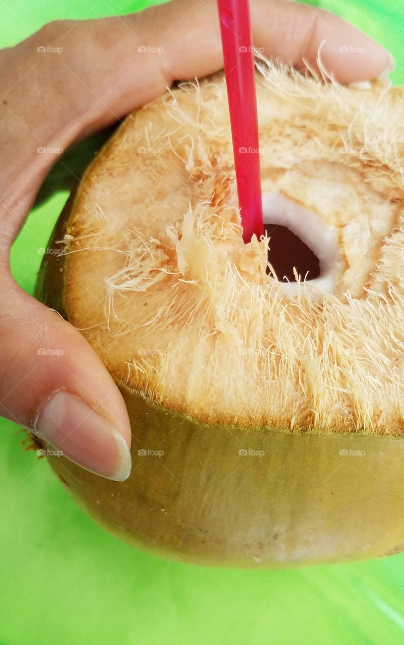 A delicious, cool, refreshing, tropical, summer juice straight from the coconut fruit.