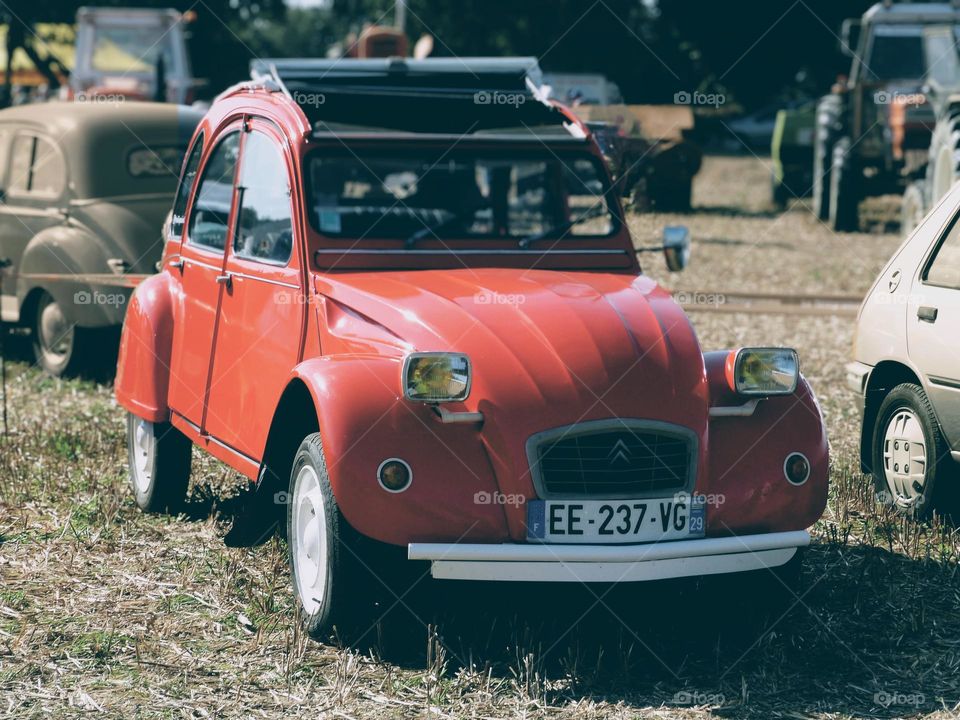 The Citroen 2CV a very Vintage car in France, memory of the 70s