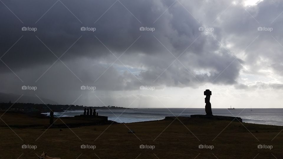 Storm coming in to Rapa Nui