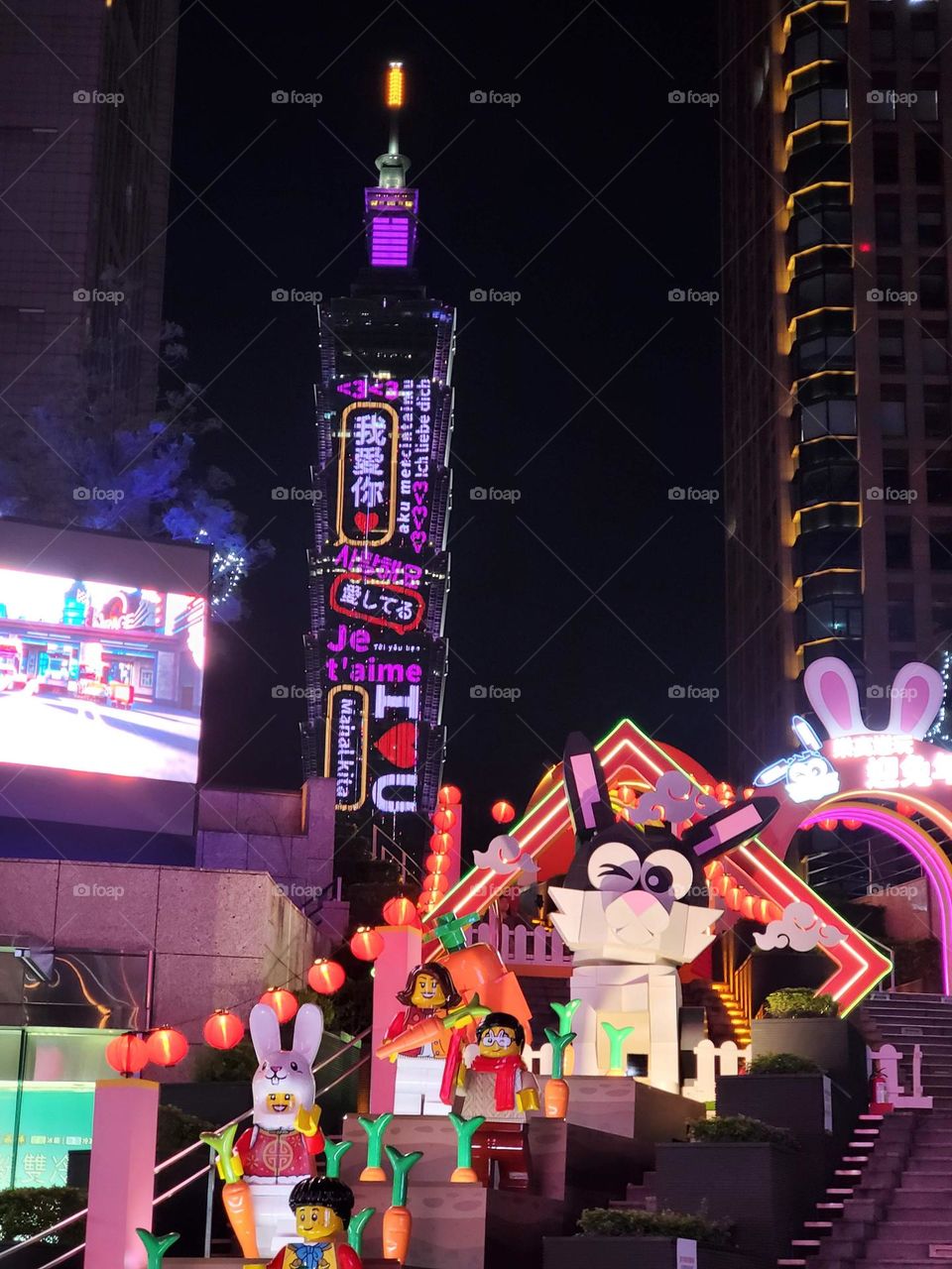 Lego toys appear on the streets