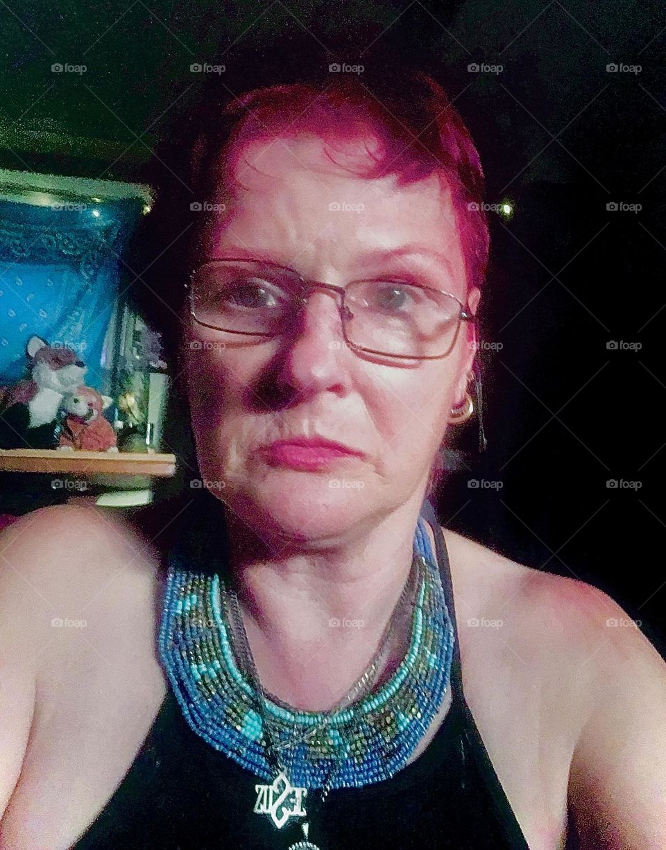 A self portrait aboard our 28 foot “Luhrs” cabin cruiser we call “Salvation” and that’s literally our salvation to be able to live here. 2021. Hypnotic Productions