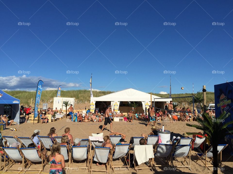 Volley ball contest at the beach