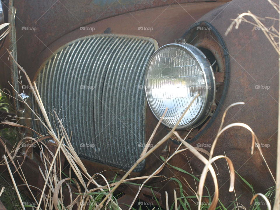 Old car. Rusty old  car 