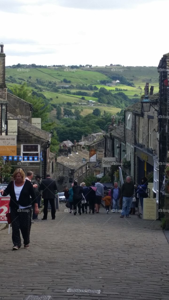 The town of Haworth in Yorkshire, home of the Bronte sisters