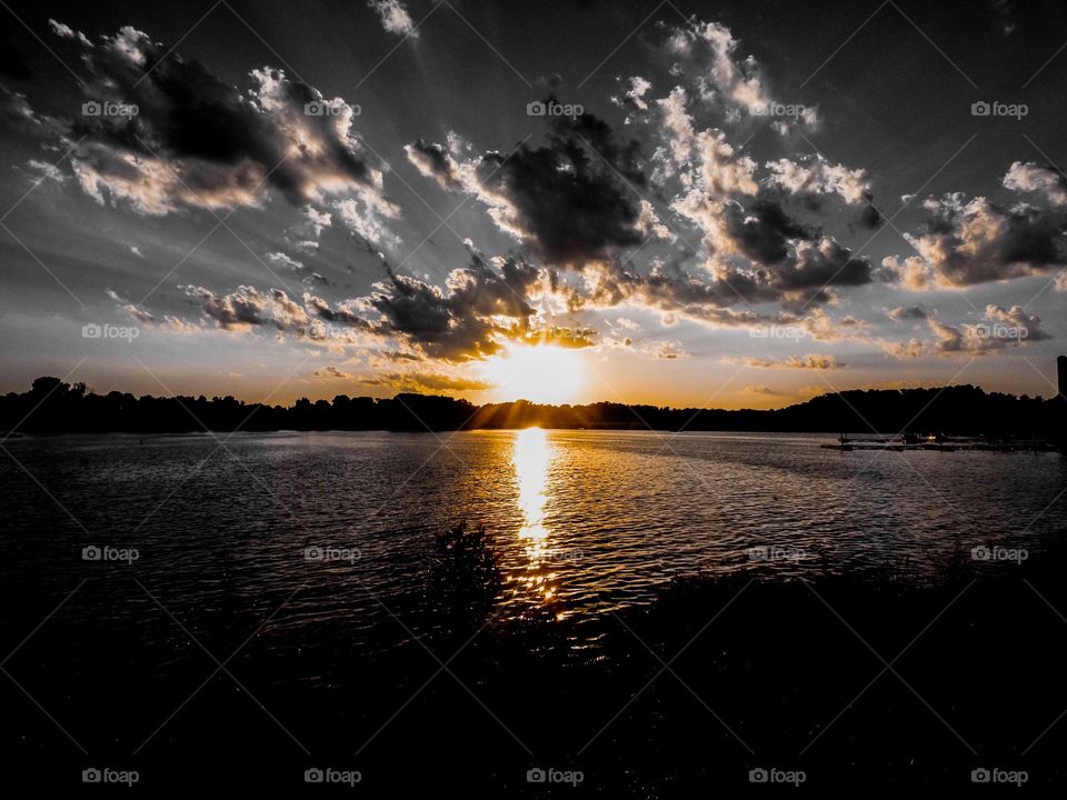 Sundown over the lake
