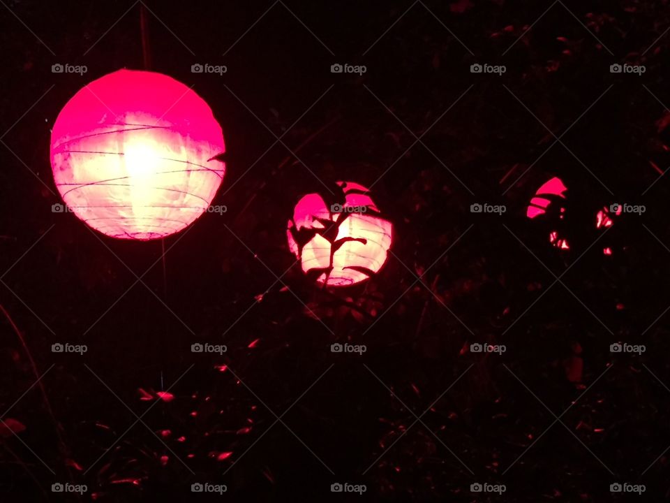 Hanging Red Lamps