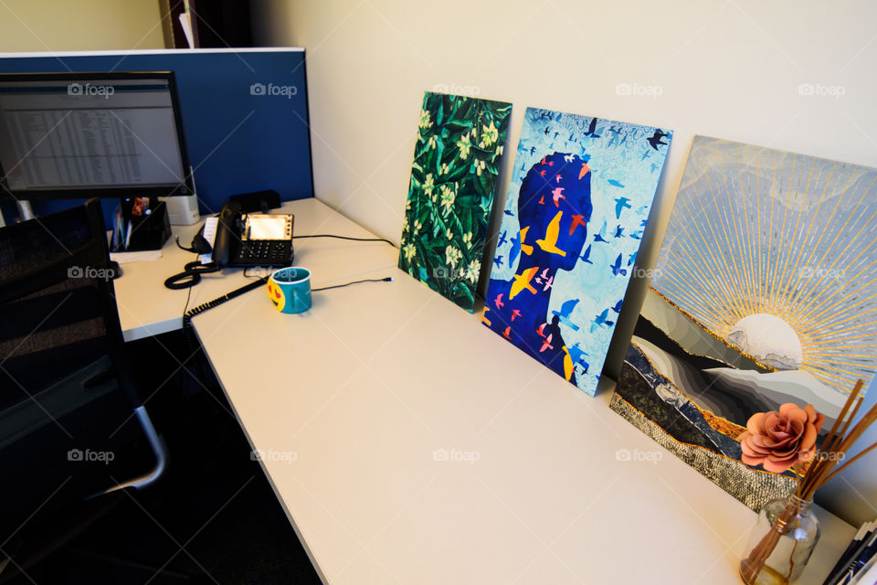 Inspiring office decor for work desk and workspace cubicle from Displate metal art prints 