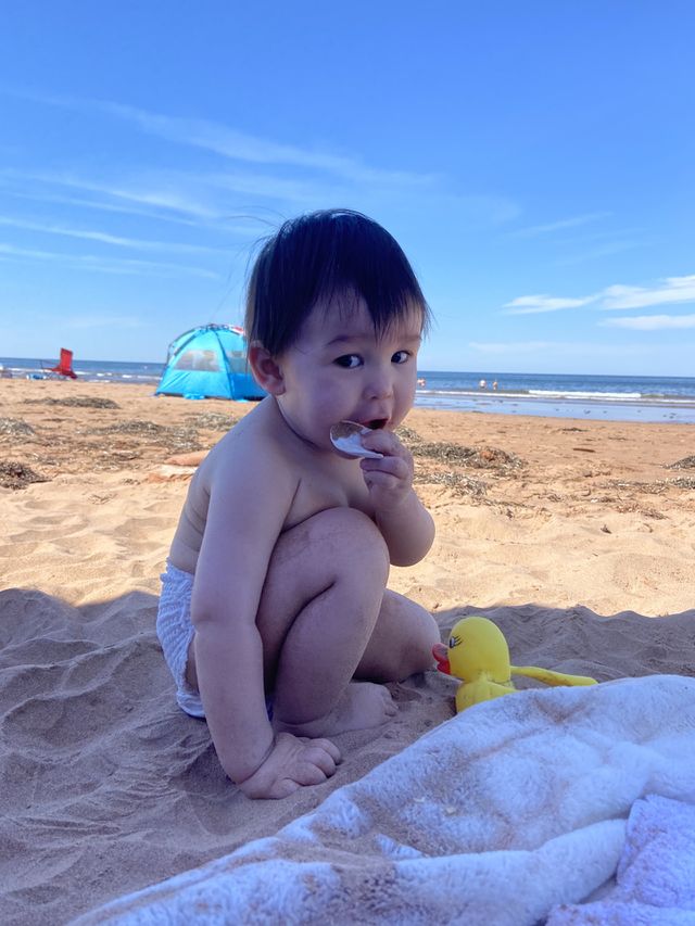 Baby at the beach.