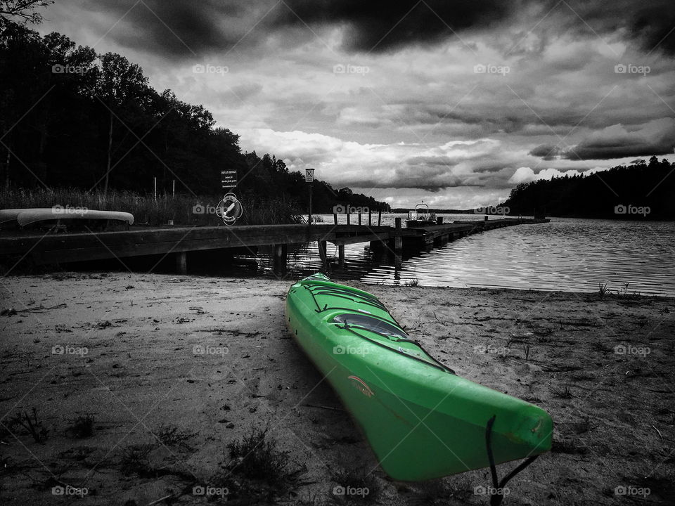 Canoe at the beach