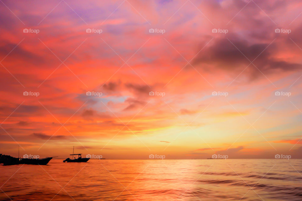 Yucatan summer sunset