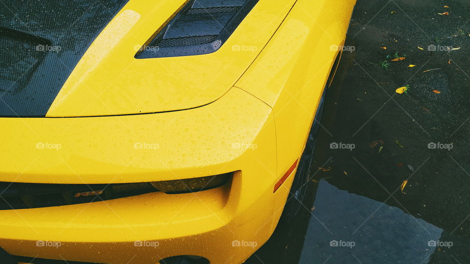 yellow chevrolet car