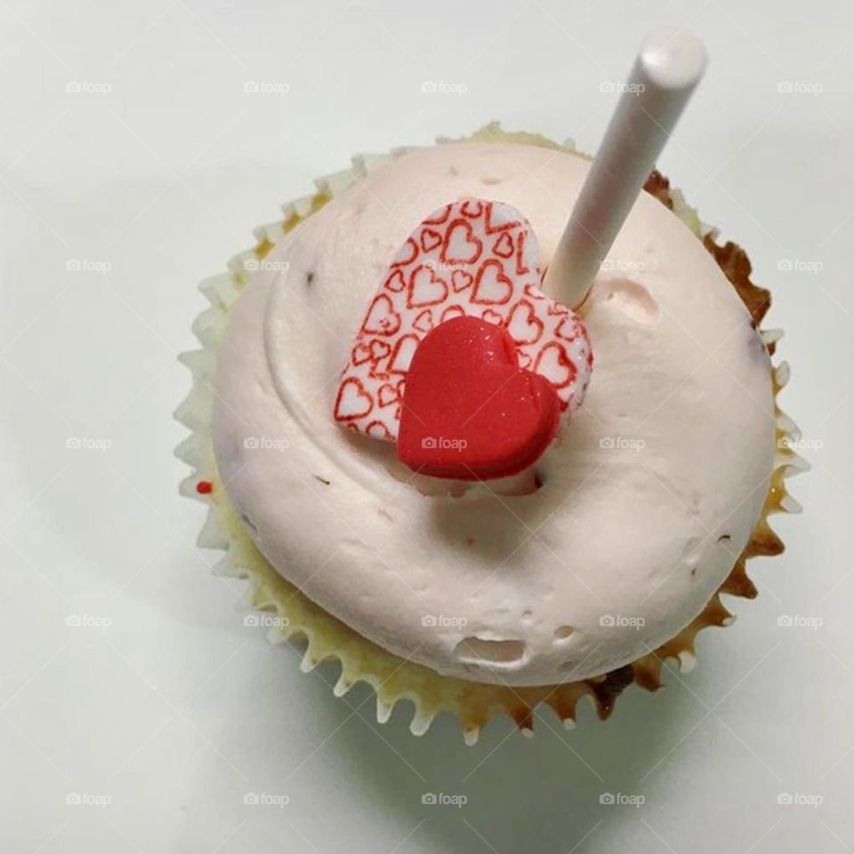 Heart cupcake