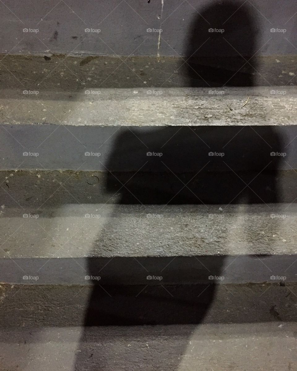 A shadow on the stairs 