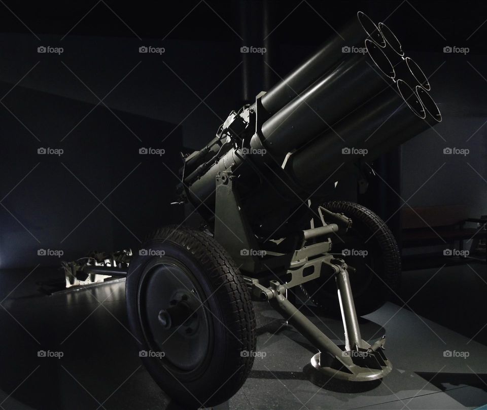 A German Nebelwerfer rocket luncher, Imperial War Museum, UK