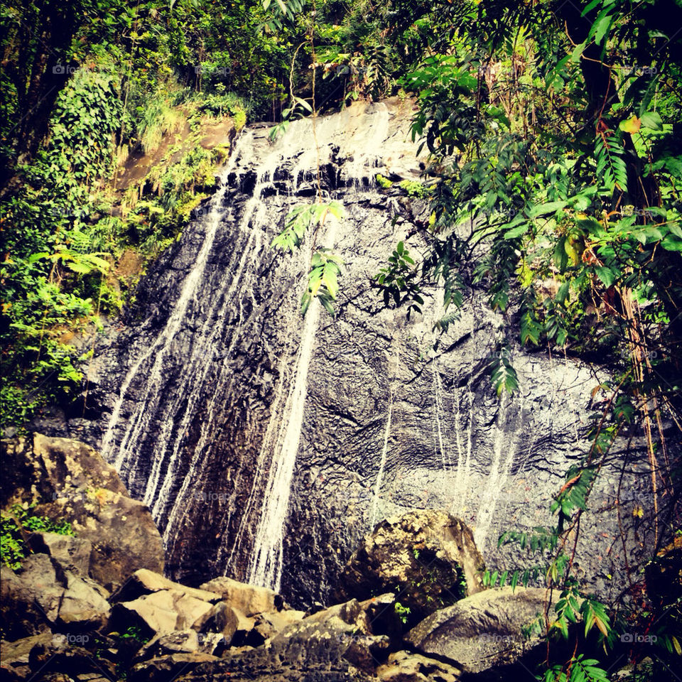 Waterfall in El Yunque rainforest