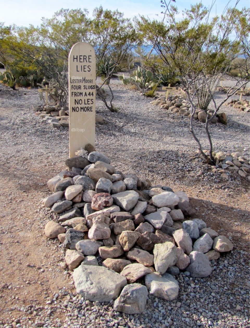 Lester Moore gravesite - Boot Hill, Tombstone, Arizona