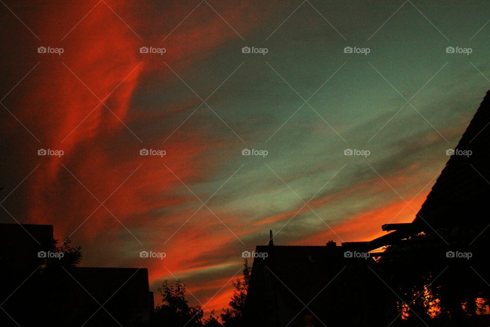 sky in fire