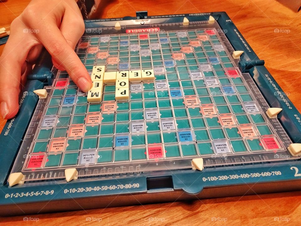Playing scrabble