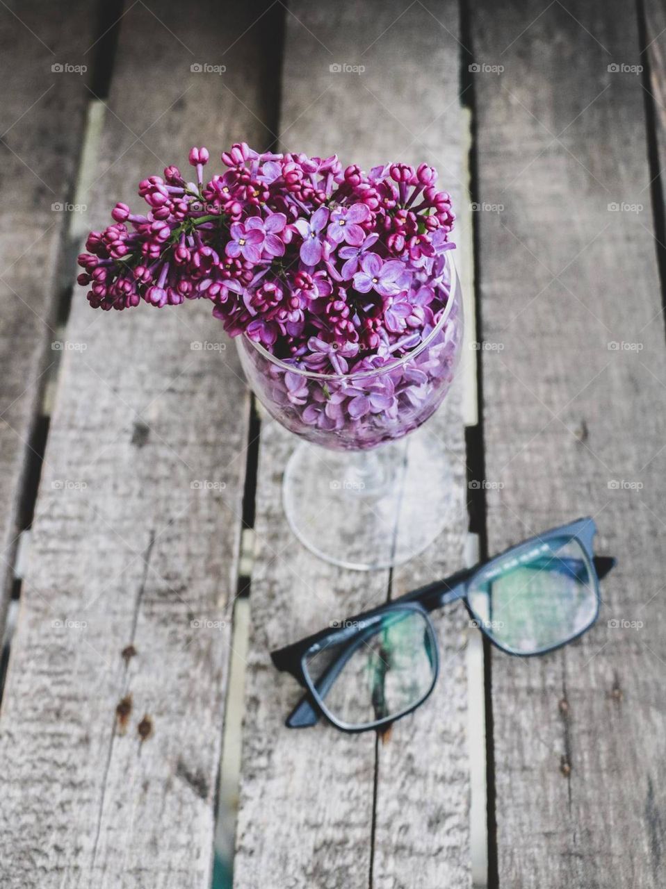 glasses glass flowers