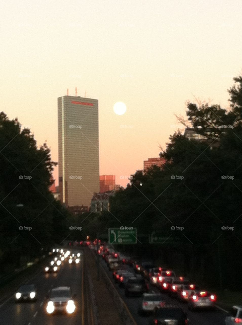 Beginnings of sunset