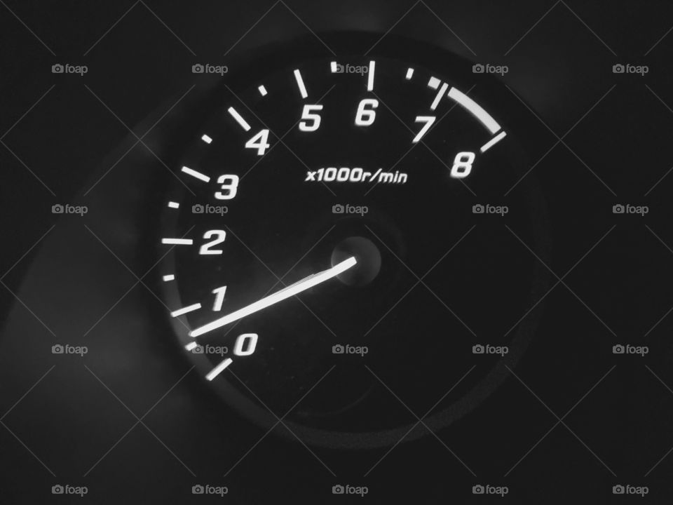 Car's speedometer. Kinda looks like a human's eye isn't it?
