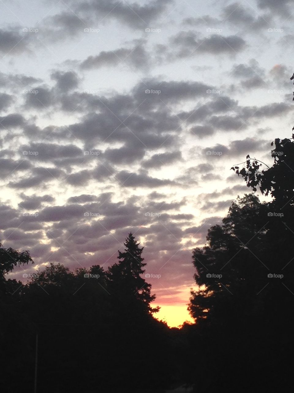 Sunset beneath the clouds