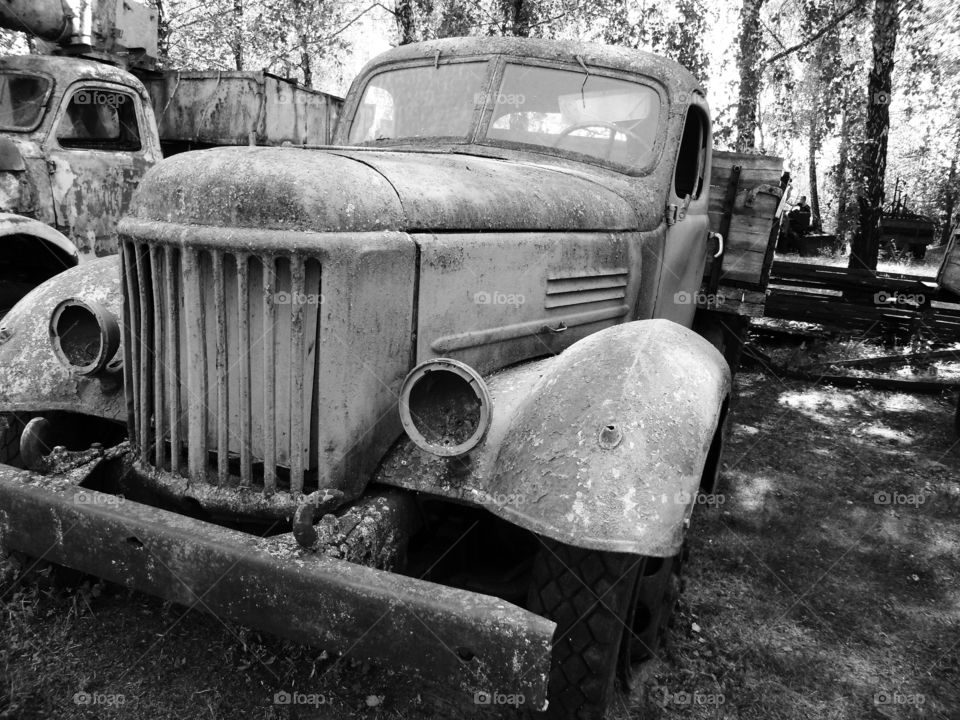 old Soviet truck in the museum in Pereyaslav-Khmelnitsky, Ukraine