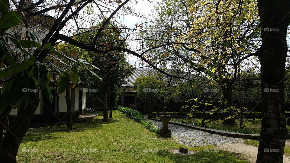 Garden of the Biscainhos museum, Braga, Portugal