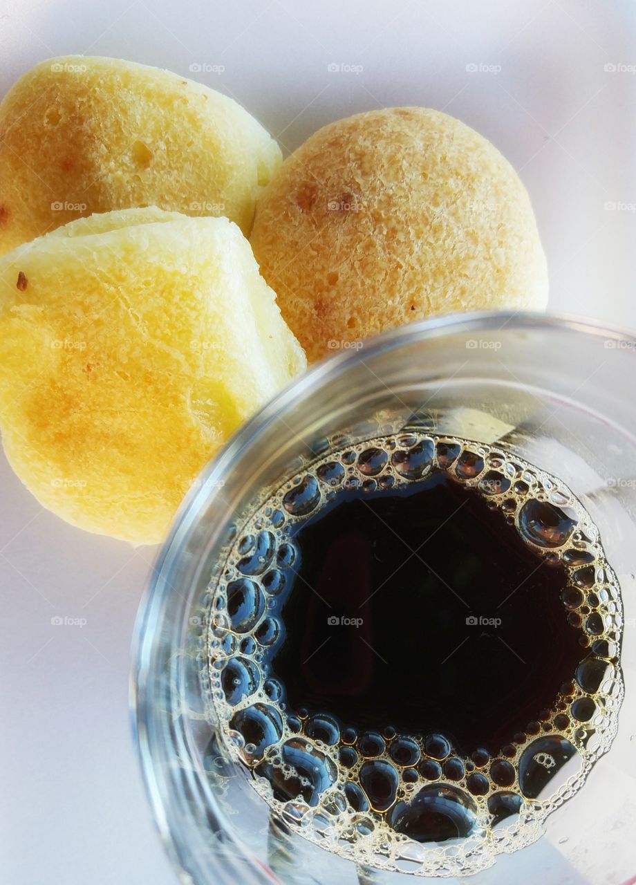 café coffe pão de queijo