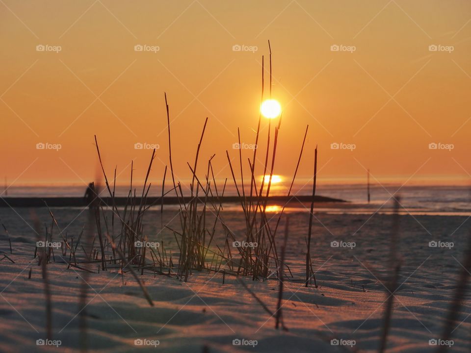 Sunset at beach