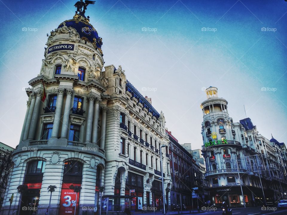 travel city spain madrid architecture