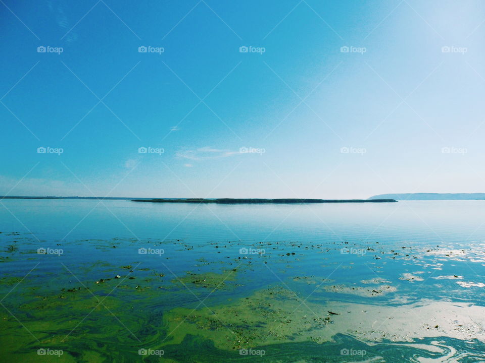 boundless water spaces of the Dnieper River in Ukraine