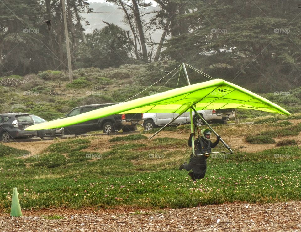 Landing A Hang Glider