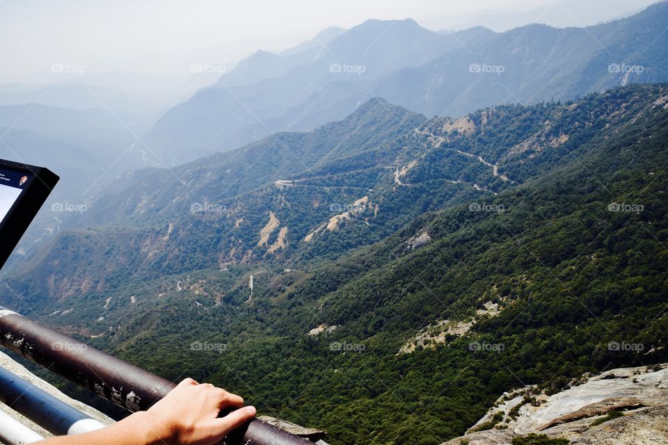 At the top of a rock in Sequoia national park