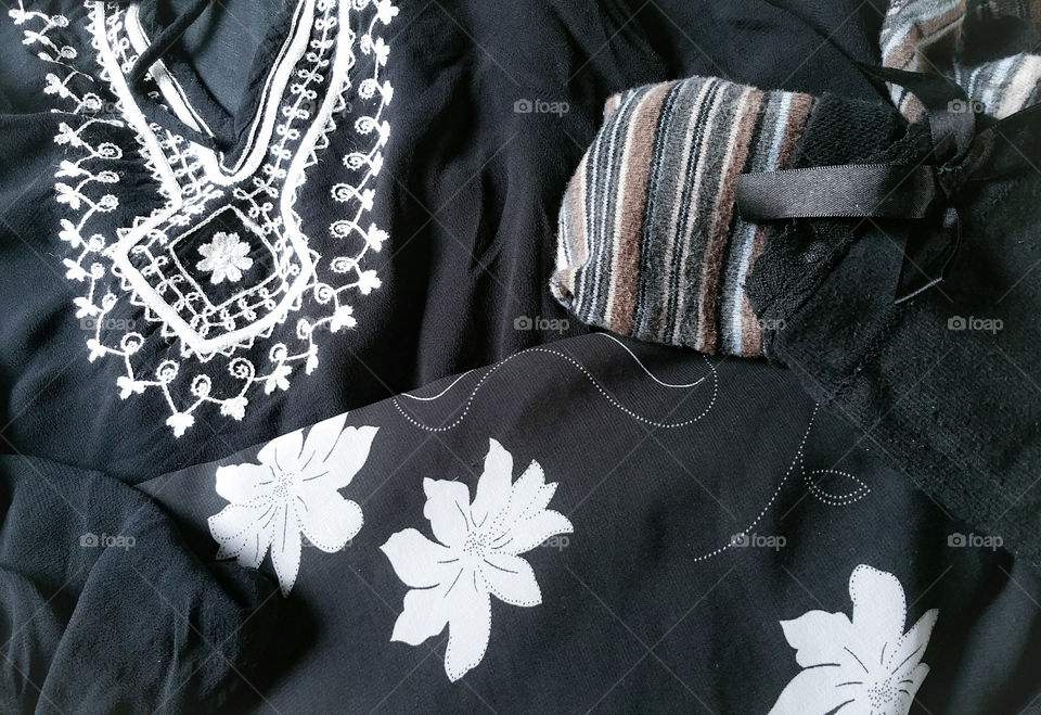 Black and white