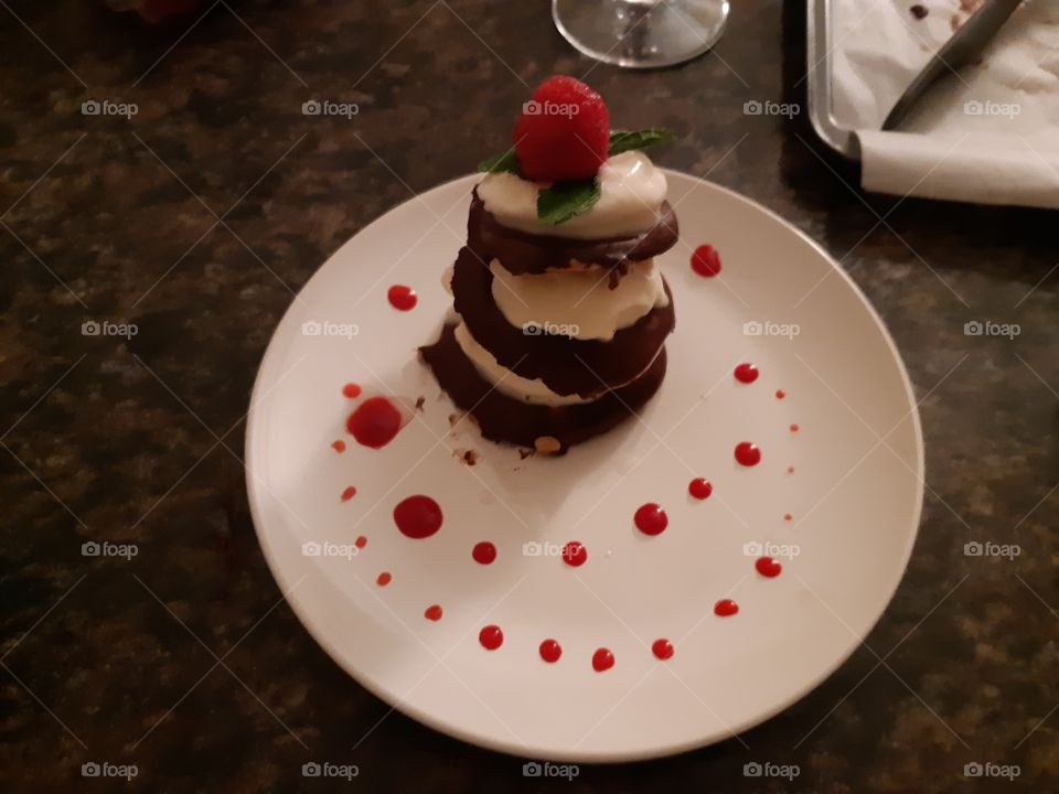 delicious chocolate strawberry dessert