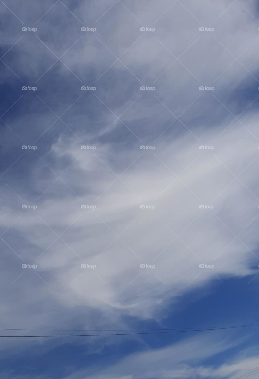 blue sky and white clouds