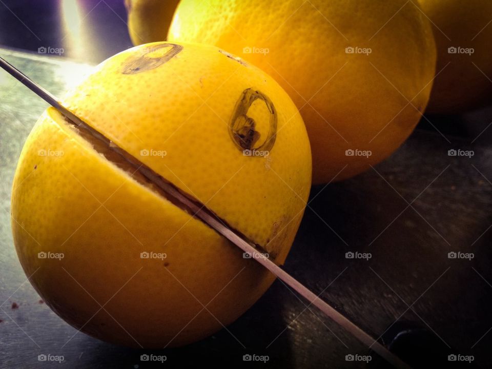 Cut lemon