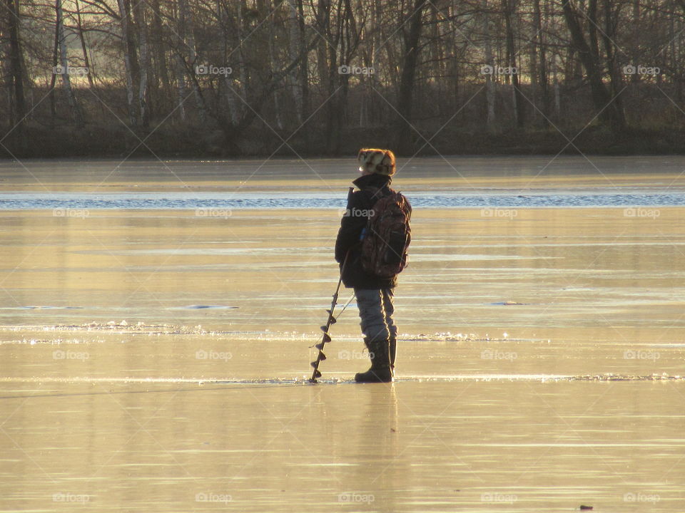 the ice is not yet strong, but the winter fishing season is open