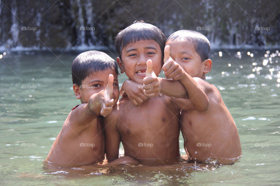 happy kids swimming swim by acker