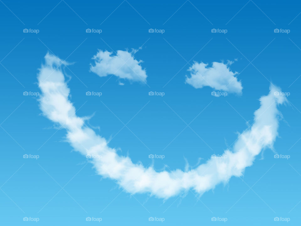 cloud smile very happy.