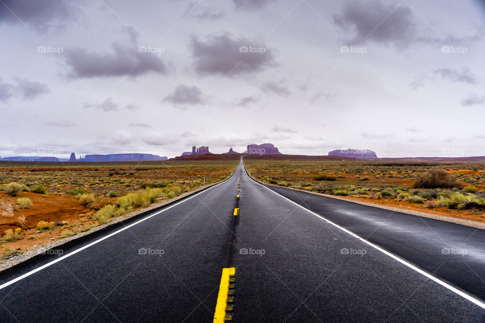 View of road, Monument Valley, USA, Utah