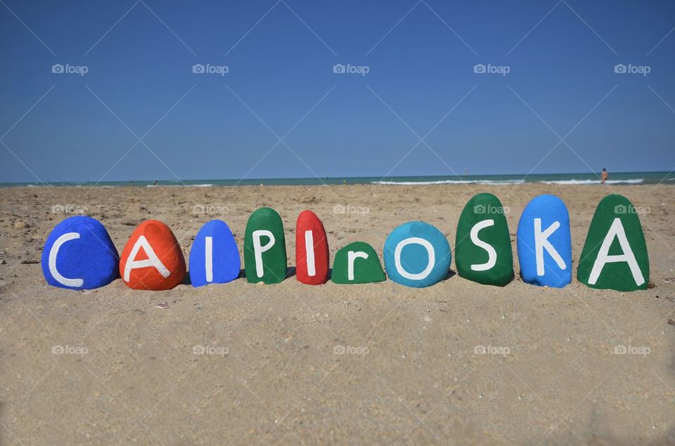 Caipiroska, popular cocktail in Brazil, Uruguay and Argentina