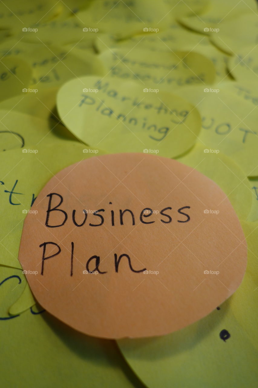 Creating a business plan requires many notes😀