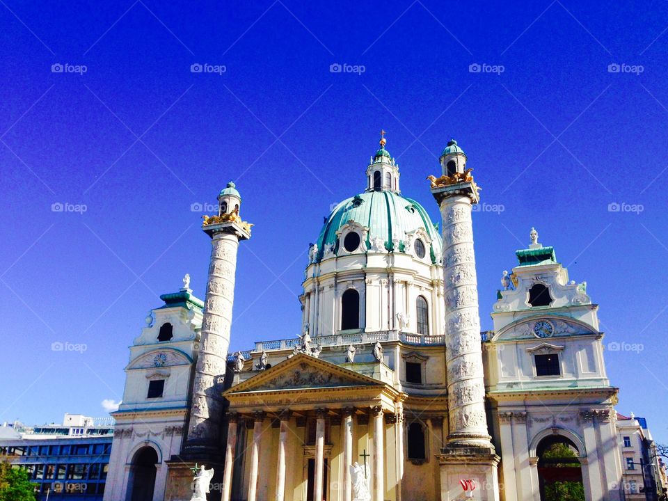 historical church at karlsplatz in vienna . historical church at karlsplatz in vienna Austria Europe 