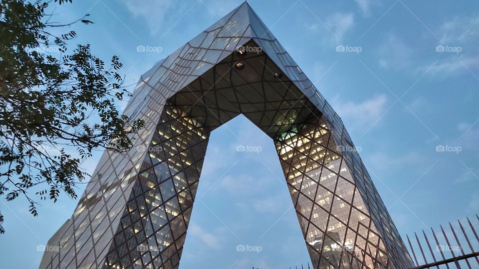 This is a set of high-rise architectural nightlife pictures of CBD city business circle