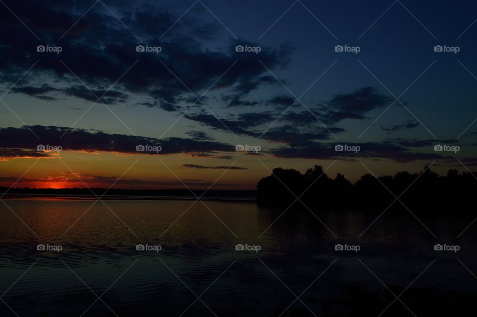 beautiful spring sunset