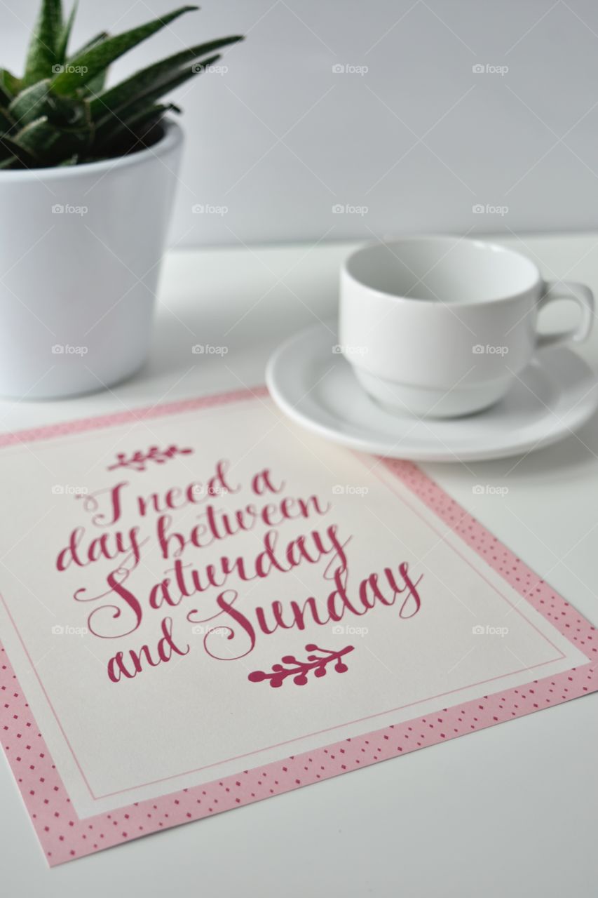 A day between Saturday and Sunday 