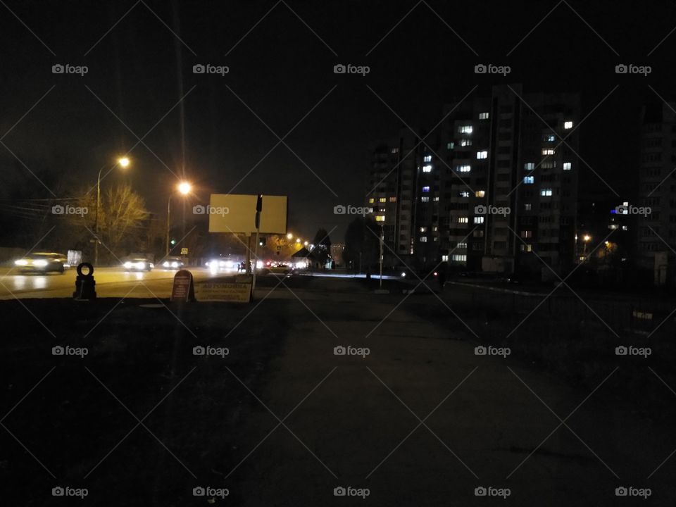 Ночьной город.