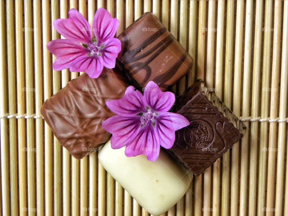 chocolate and flowers